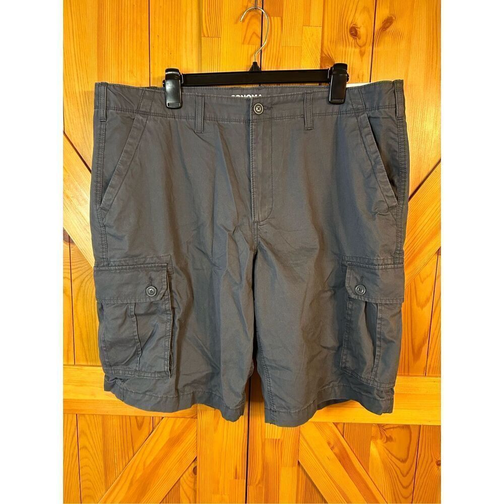 Sonoma Goods for Life Cargo Shorts Men's Size 40 Ombre Blue Classic Fit Nwt (405